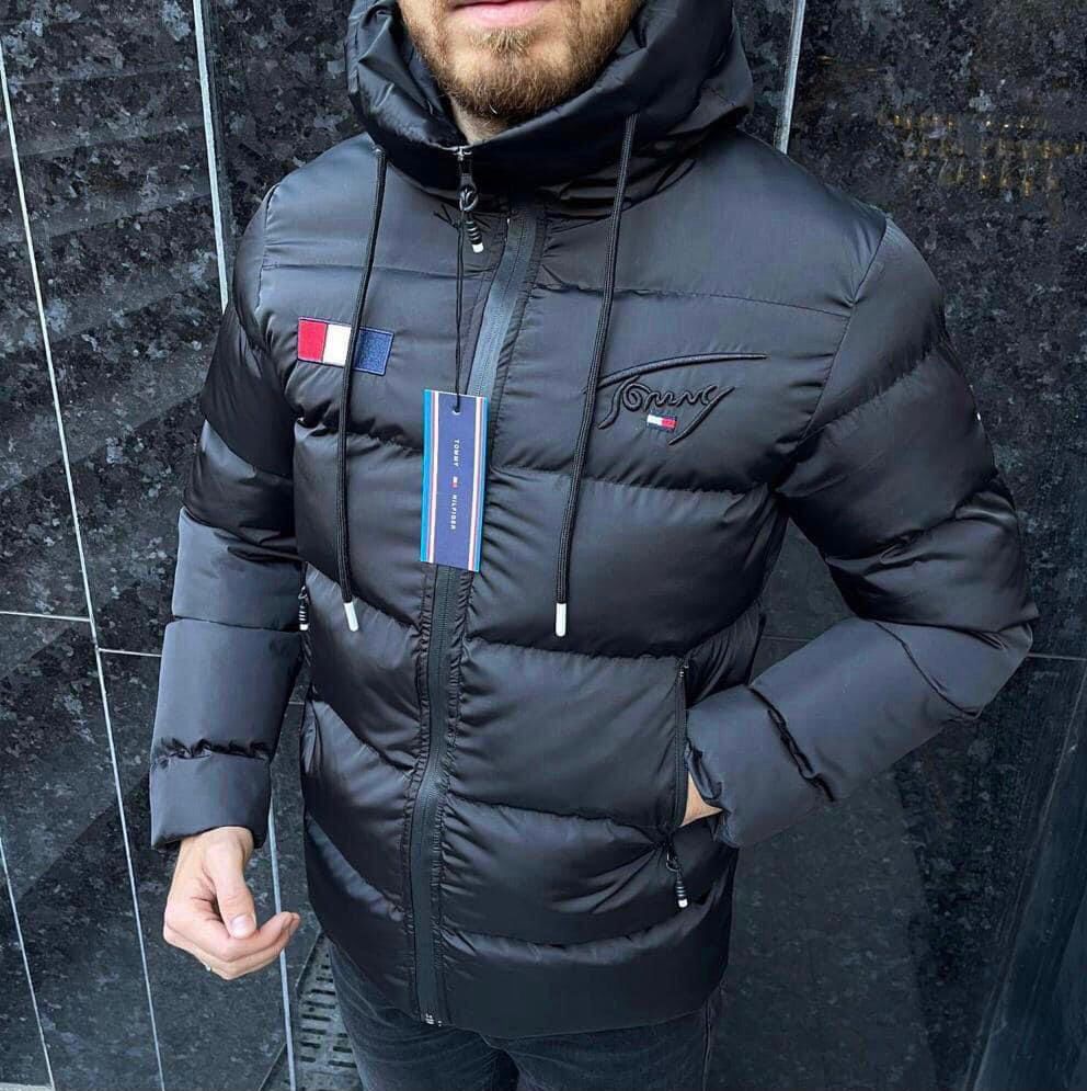 Geacă Puffer cu Glugă – Tommy Hilfiger, Bărbați
