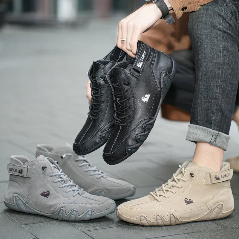 Luxury Casual Shoes Men Sneakers 2023 Male High Top Sneakers Winter Warm Designer Fashion Loafers Lace Up Shoes Men Ankle Boots