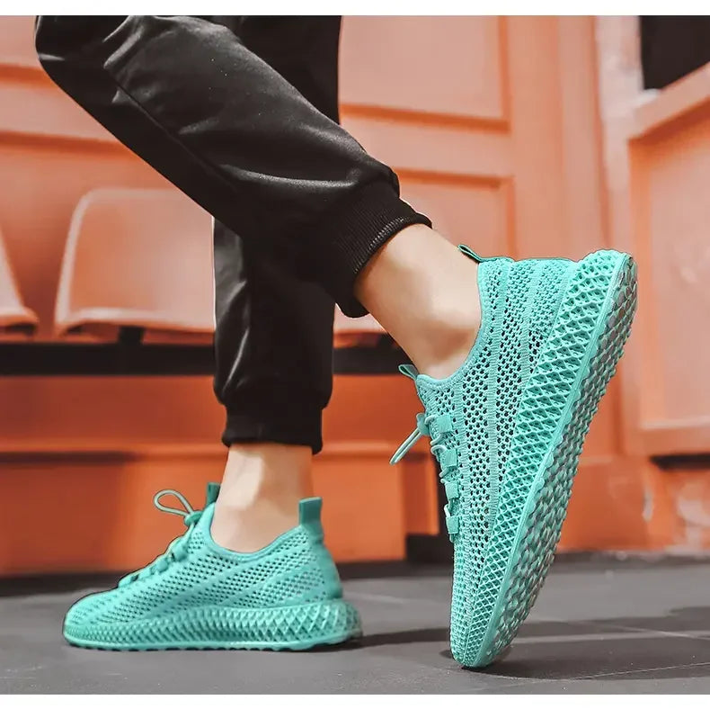 Summer Men Sports Shoes Mesh Breathable Casual Shoes 2024 New Outdoor Large Jogging Sports Shoes Men Vulcanized Shoes