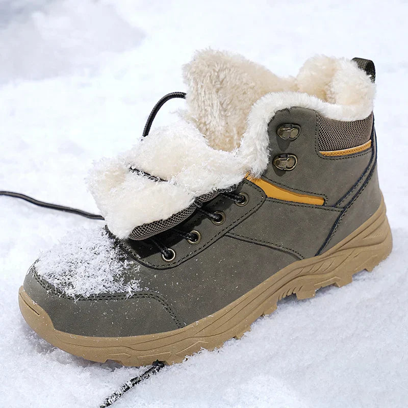 Male Boots Outdoor Non-Slip Hiking Boots Thickened Velvet Snow Boots Winter Boots Men Waterproof Snow Shoes For Man Good Quality