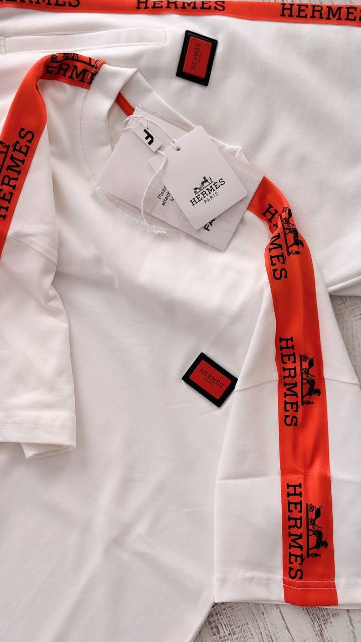 Compleu Hermès alb și negru